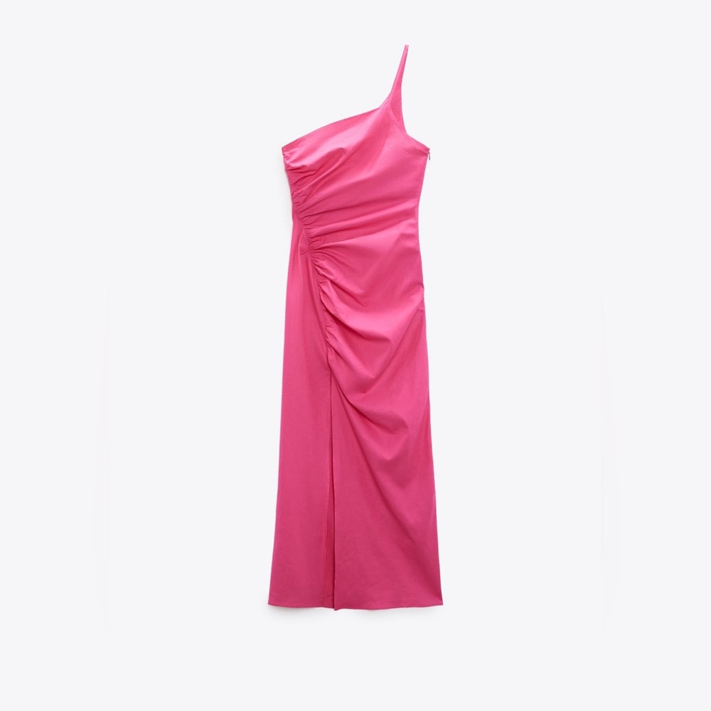 NWT ZARA DRAPED ASYMMETRIC DRESS SIZE XS